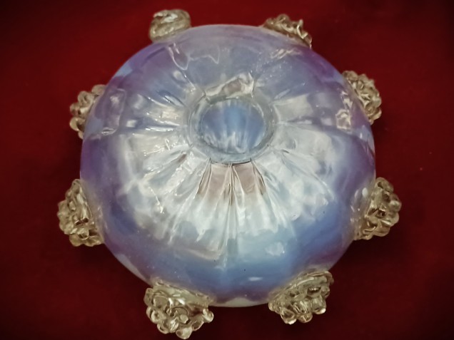 Murano Chandelier snake Arm section Milky Blue 