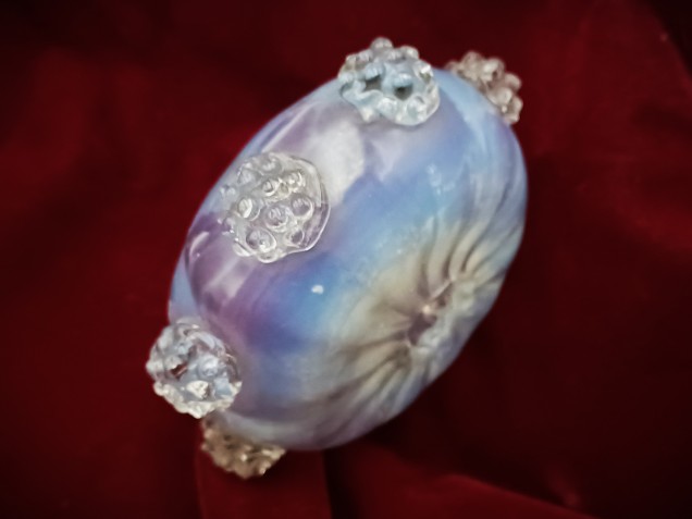 Murano Chandelier snake Arm section Milky Blue 