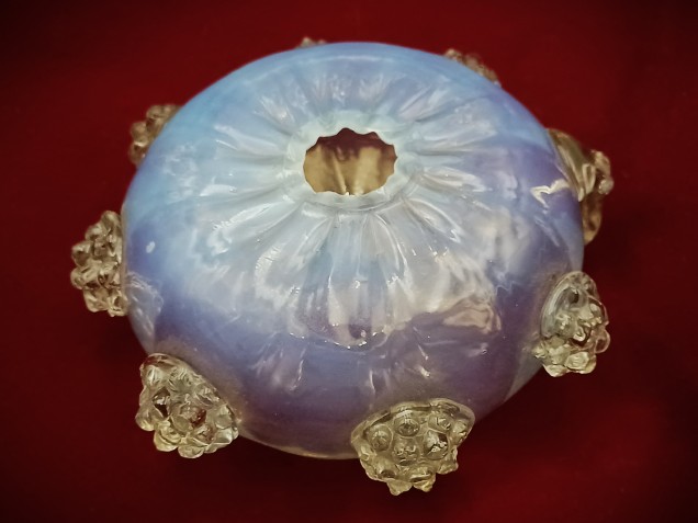 Murano Chandelier snake Arm section Milky Blue 