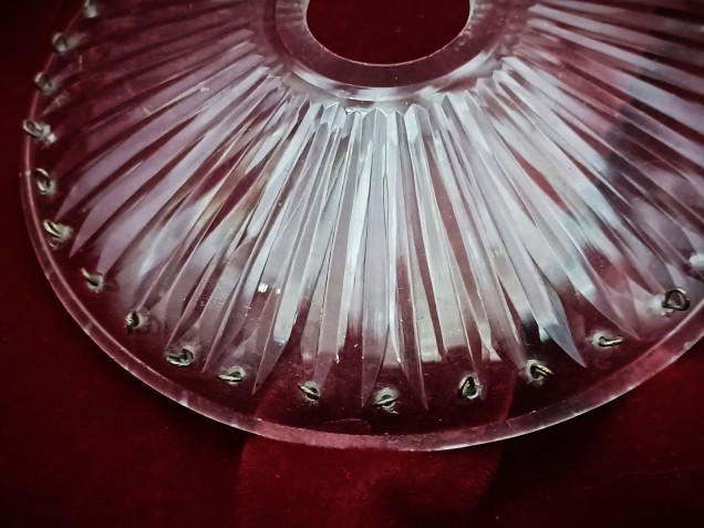 Bag type chandelier cut glass finial 36 pin holes 