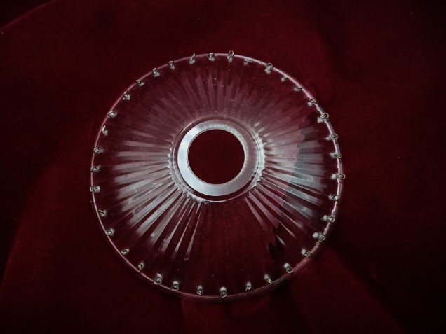 Bag type chandelier cut glass finial 36 pin holes 