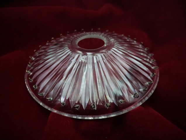 Bag type chandelier cut glass finial 36 pin holes 