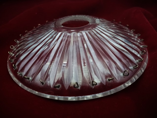 Bag type chandelier cut glass finial 36 pin holes 