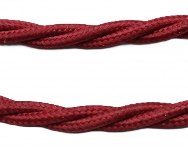 Burgundy Braided Electric Cable 0.50mm