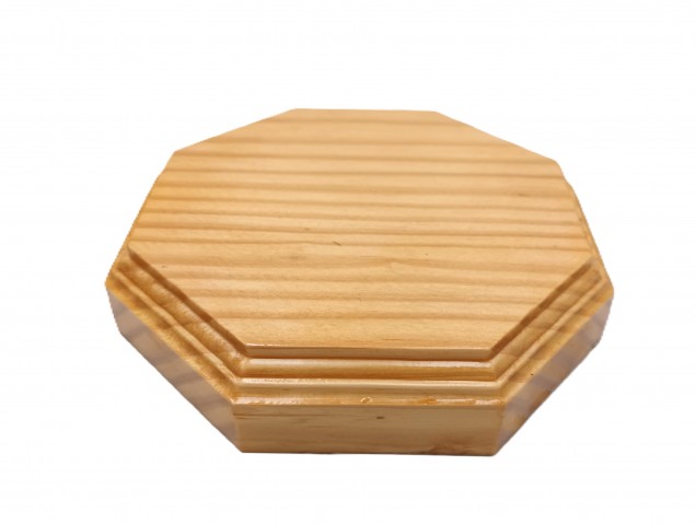 Pine wooden ceiling rose pattress octagon varnished