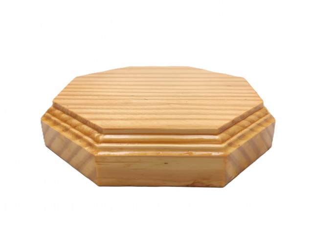 Pine wooden ceiling rose pattress octagon varnished