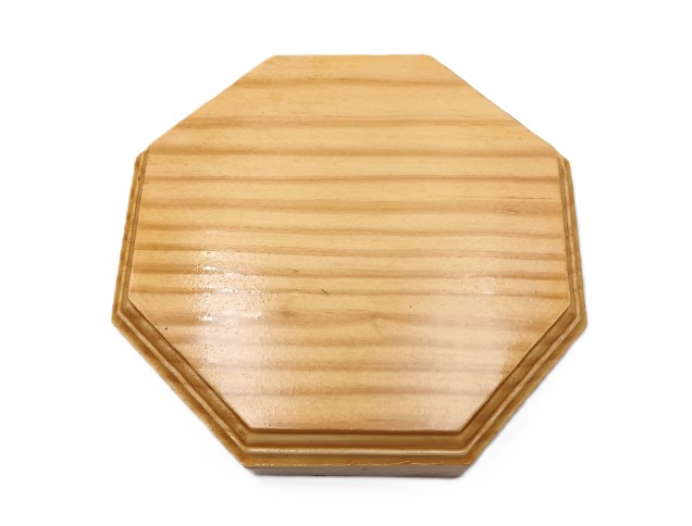 Pine wooden ceiling rose pattress octagon varnished