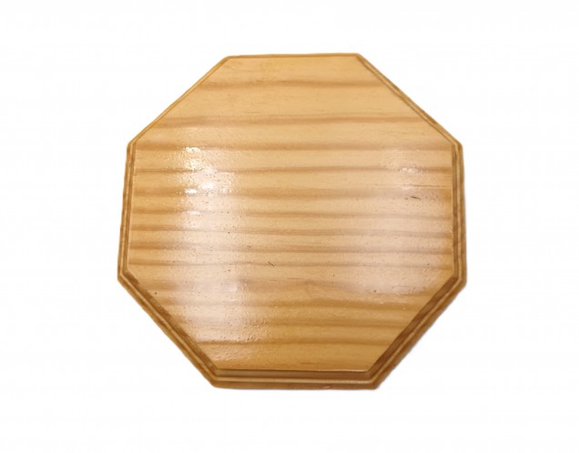 Pine wooden ceiling rose pattress octagon varnished