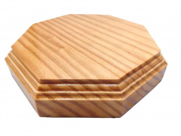 Pine wooden ceiling rose pattress octagon varnished