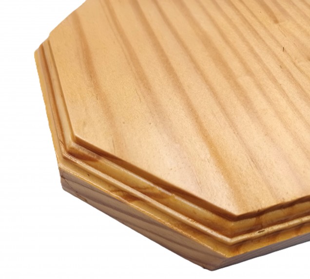 Pine wooden ceiling rose pattress octagon varnished