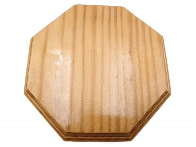 Pine wooden ceiling rose pattress octagon varnished