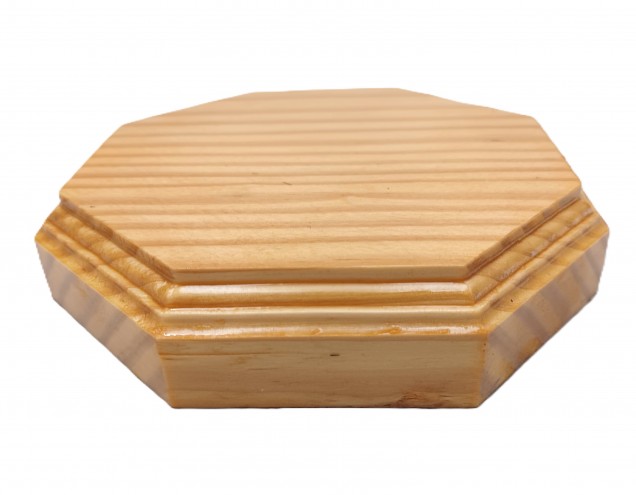 Pine wooden ceiling rose pattress octagon varnished