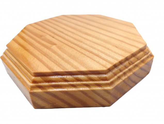 Pine wooden ceiling rose pattress octagon varnished