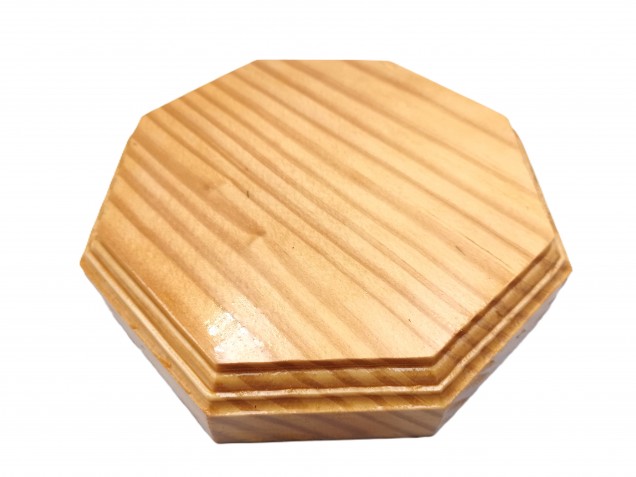 Pine wooden ceiling rose pattress octagon varnished