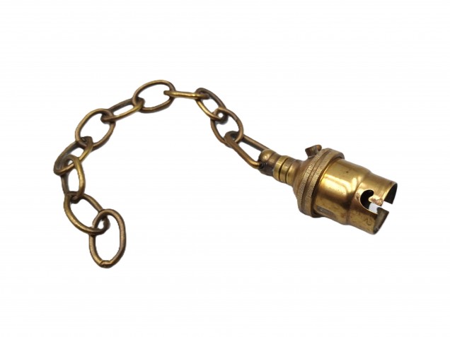 Vintage Chandelier Hoop and chain with B22 lamp holder