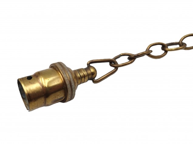 Vintage Chandelier Hoop and chain with B22 lamp holder