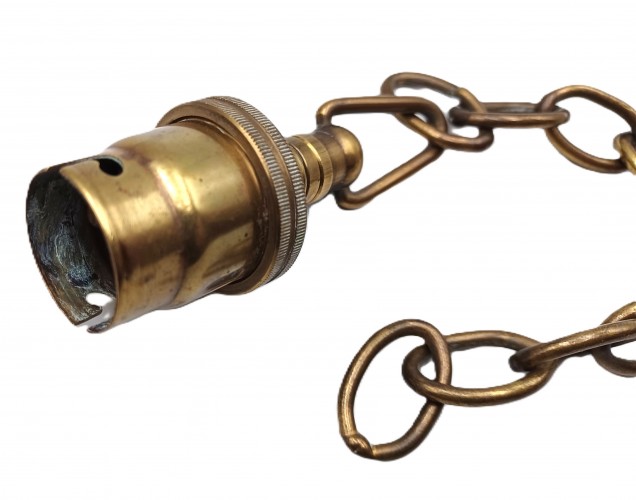 Vintage Chandelier Hoop and chain with B22 lamp holder