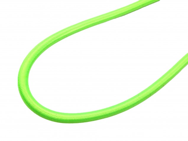 Lime Green Round Electric Cable Silk Covered 3 Core 0.50mm