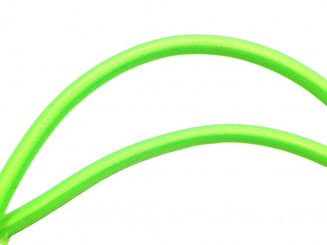 Lime Green Round Electric Cable Silk Covered 3 Core 0.50mm