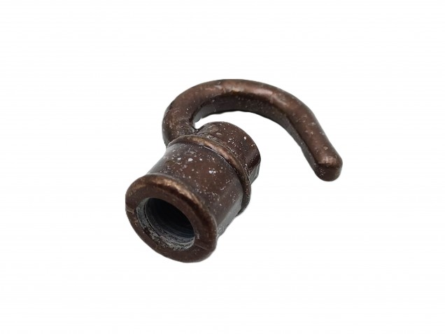 Chandelier hook open hook antique brass 10mm female thread 