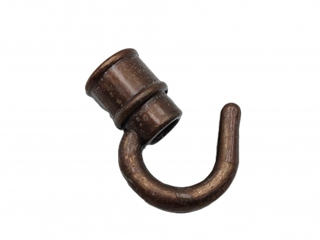 Chandelier hook open hook antique brass 10mm female thread 