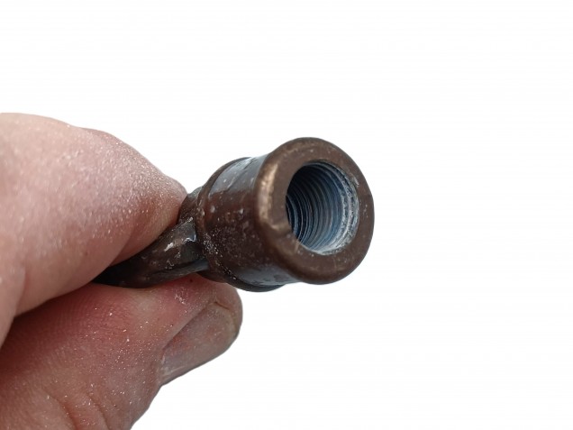 Chandelier hook open hook antique brass 10mm female thread 