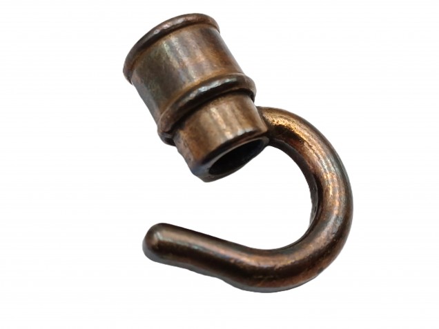 Chandelier hook open hook antique brass half inch female thread 