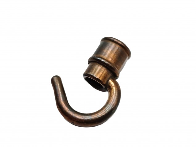 Chandelier hook open hook antique brass half inch female thread 
