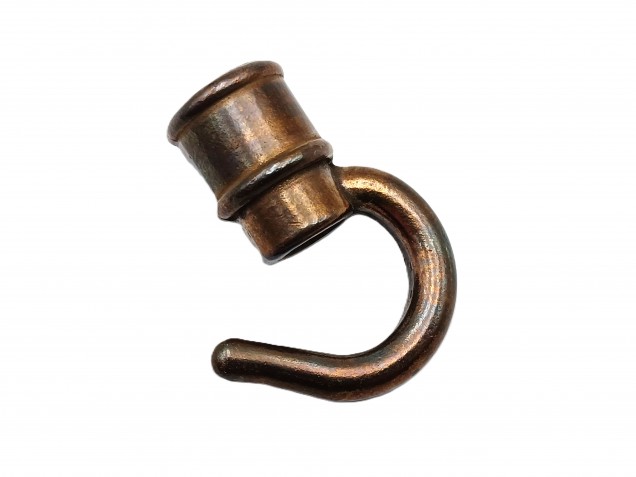 Chandelier hook open hook antique brass half inch female thread 