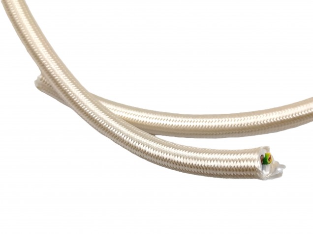 3 core round silk fabric braided electric cable 0.50mm inner core flex