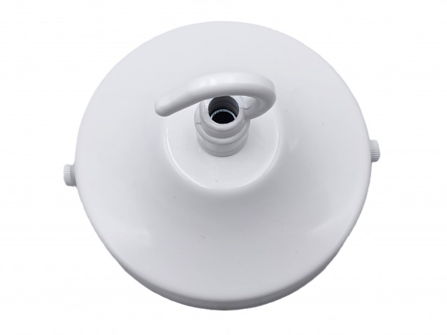 White Metal Ceiling Rose Hook 