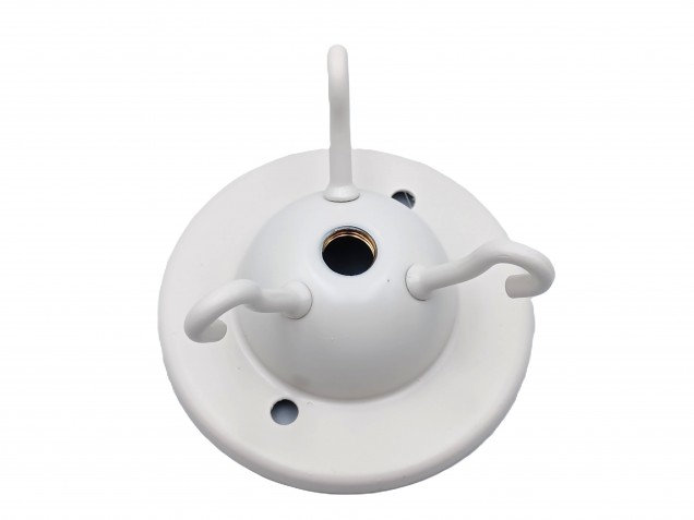 Ivory triple lighting hook ceiling plate 