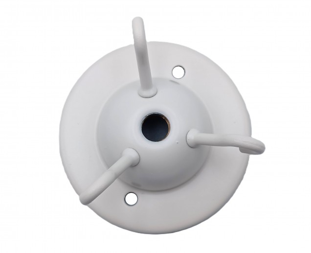 Ivory triple lighting hook ceiling plate 