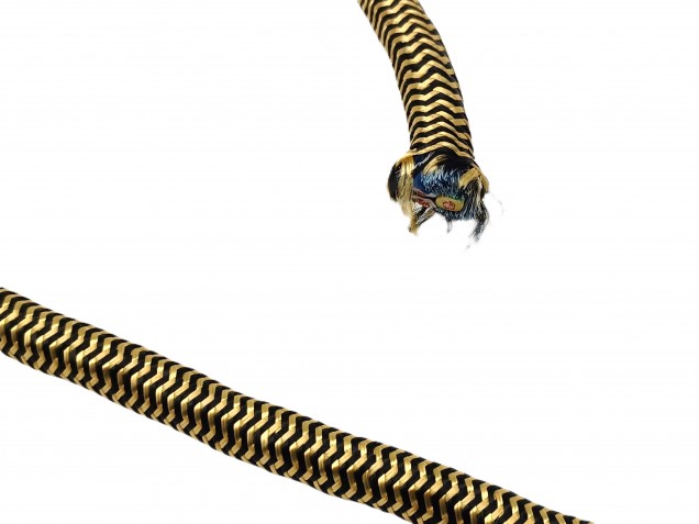 3 Core Round Electrical Pulley Cable Old Gold And Black 