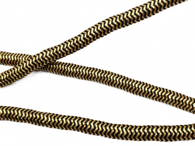 3 Core Round Electrical Pulley Cable Old Gold And Black 