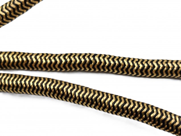 3 Core Round Electrical Pulley Cable Old Gold And Black 