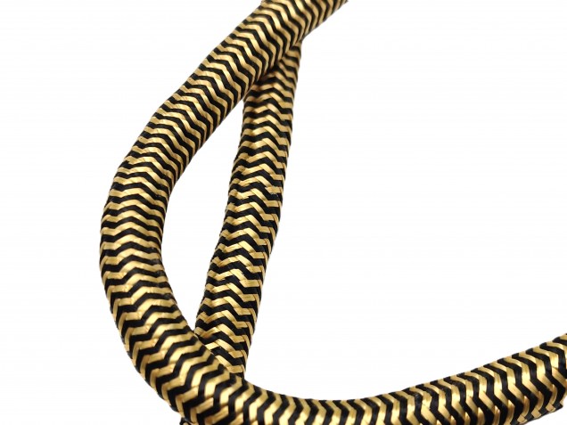 3 Core Round Electrical Pulley Cable Old Gold And Black 