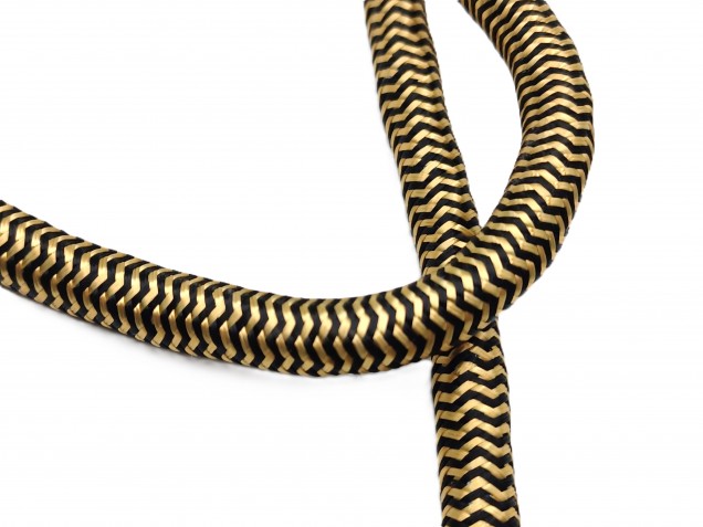 3 Core Round Electrical Pulley Cable Old Gold And Black 