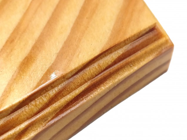 Pine wooden ceiling rose pattress Pentagon varnished 