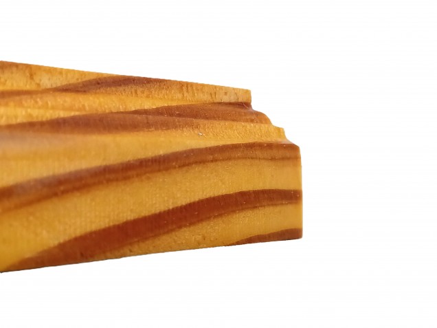 Pine wooden ceiling rose pattress Pentagon varnished 