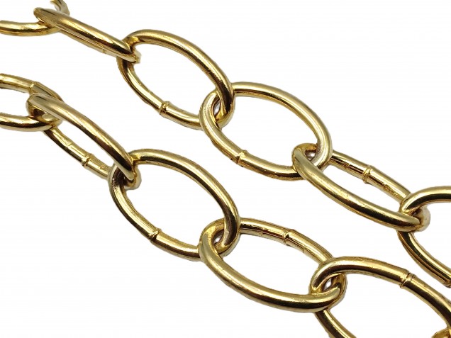 Chandelier Chain Welded Link 1 Inch- in Brass 50kg Max