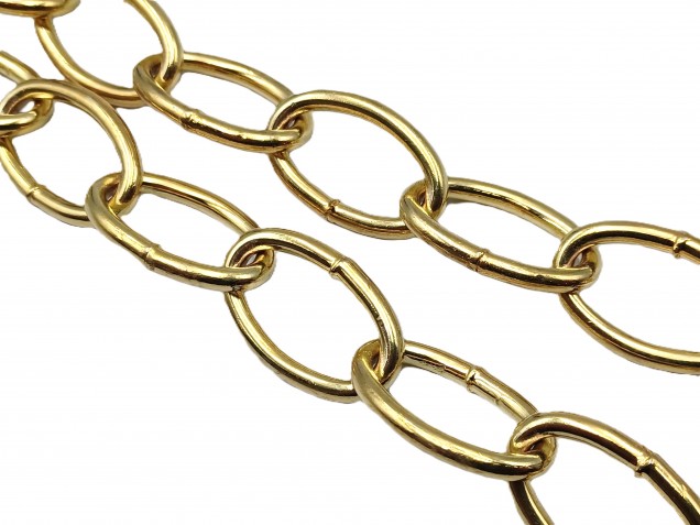 Chandelier Chain Welded Link 1 Inch- in Brass 50kg Max