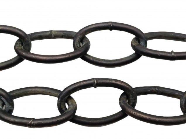 Chandelier Chain Welded Link 1 Inch in dark antique 50kg Max 