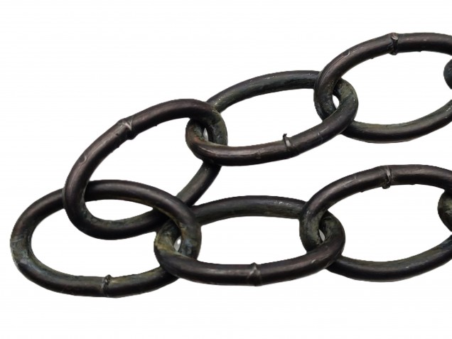Chandelier Chain Welded Link 1 Inch in dark antique 50kg Max 