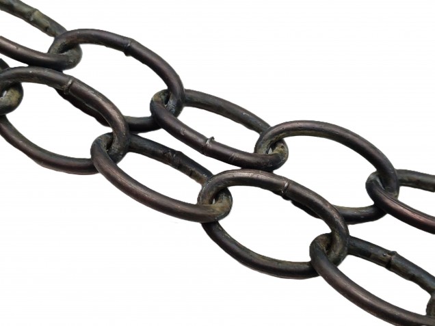 Chandelier Chain Welded Link 1 Inch in dark antique 50kg Max 