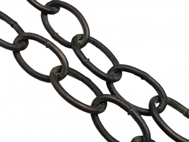 Chandelier Chain Welded Link 1 Inch in dark antique 50kg Max 