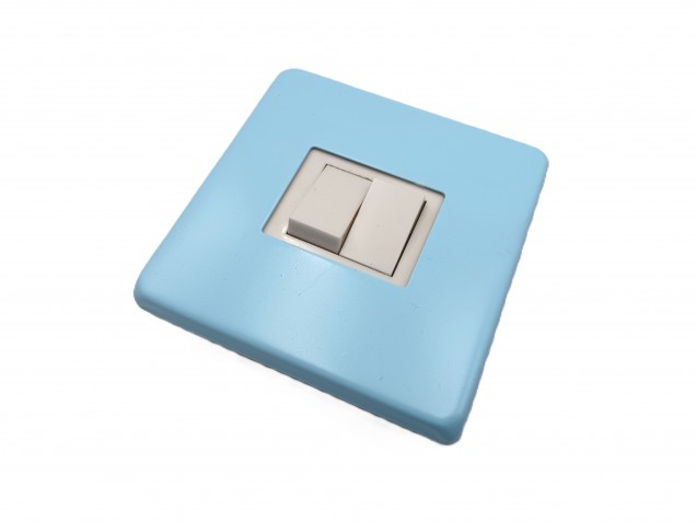 Light Switch Cover Plate Conversion In baby blue double or single switch 
