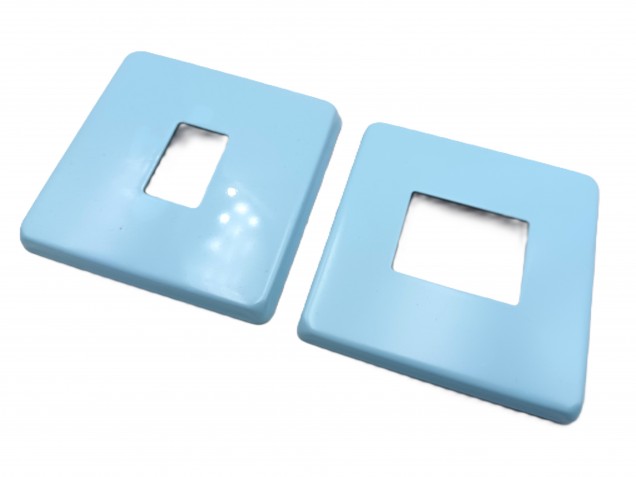 Light Switch Cover Plate Conversion In baby blue double or single switch 