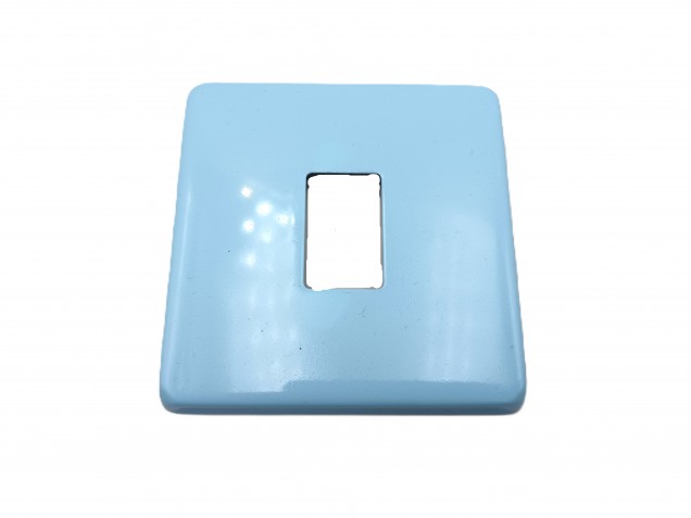 Light Switch Cover Plate Conversion In baby blue double or single switch 