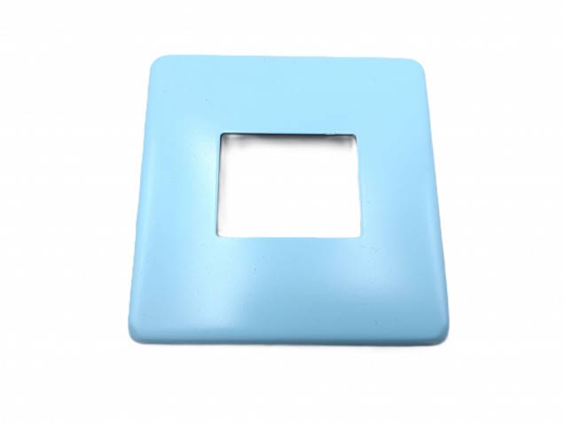 Light Switch Cover Plate Conversion In baby blue double or single switch 